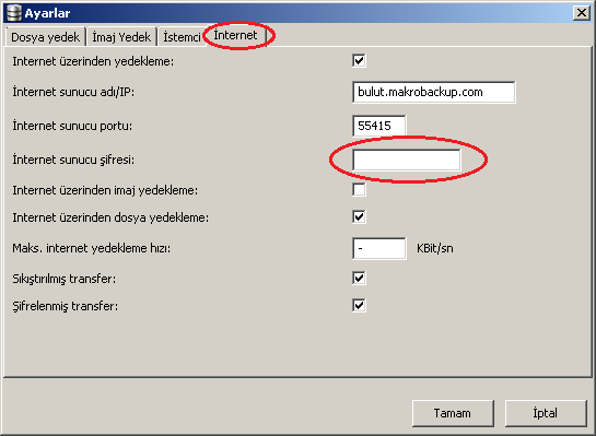 Ayarlar, İnternet sekmesi